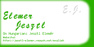 elemer jesztl business card