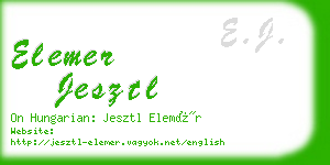 elemer jesztl business card